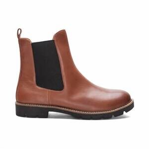 NEW AETREX women's hannah arch support boot in cognac
